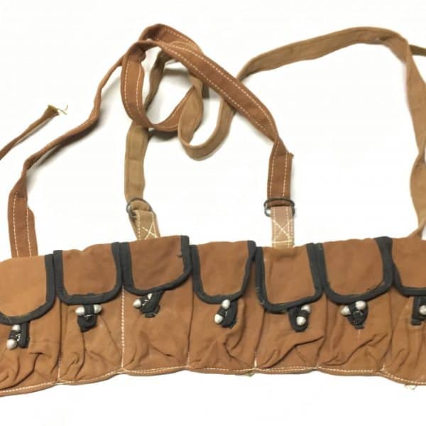 North Vietnamese Army Made SKS Ammo Pouch Maroon with Aluminum Toggles