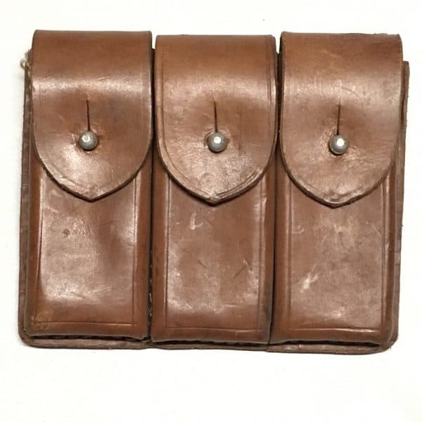 Chinese Korean War Three Pocket Pistol Ammunition Pouch