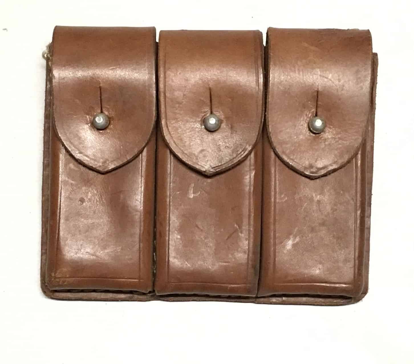 Chinese Korean War Three Pocket Pistol Ammunition Pouch