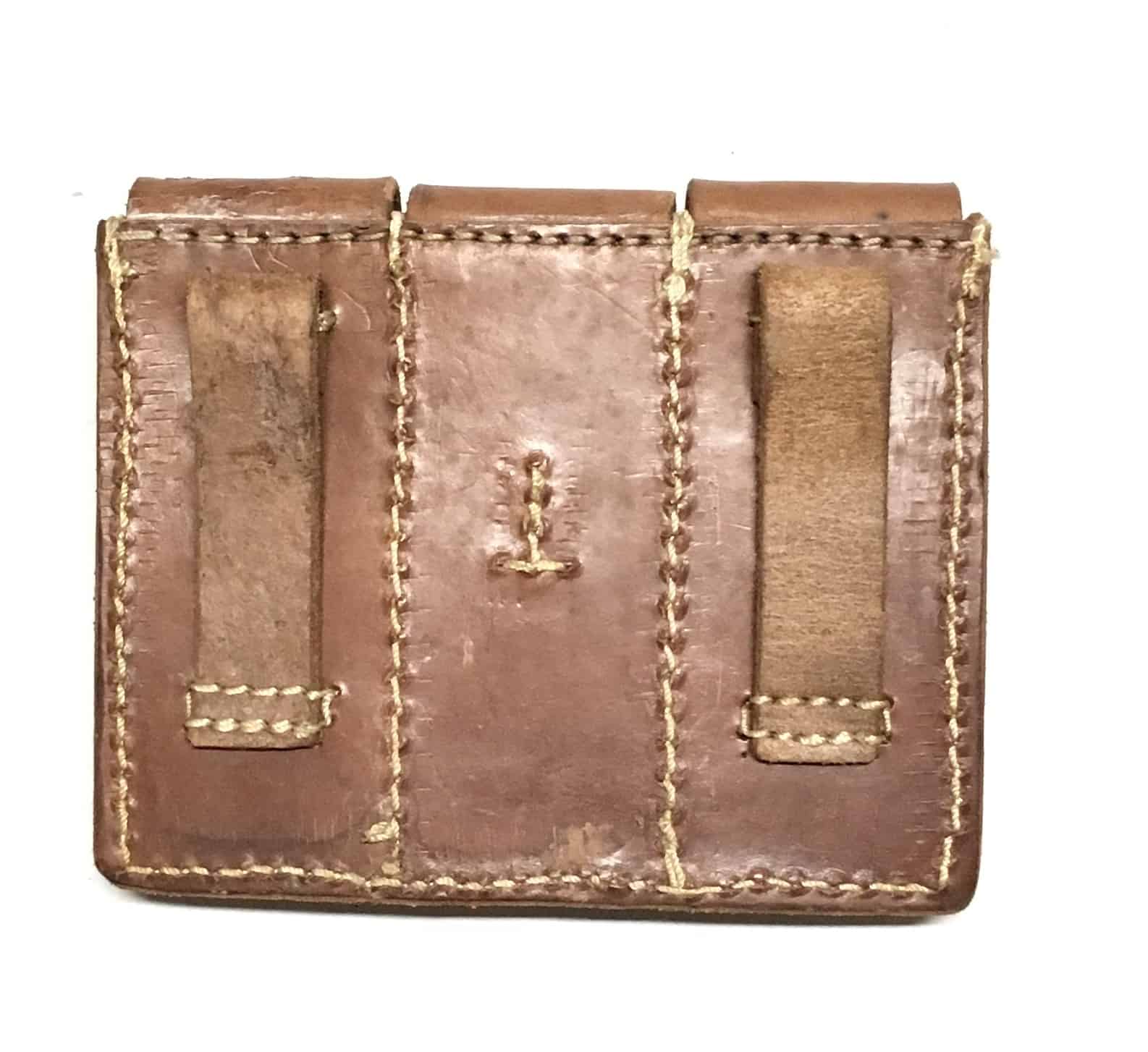 Chinese Korean War Three Pocket Pistol Ammunition Pouch - Image 2