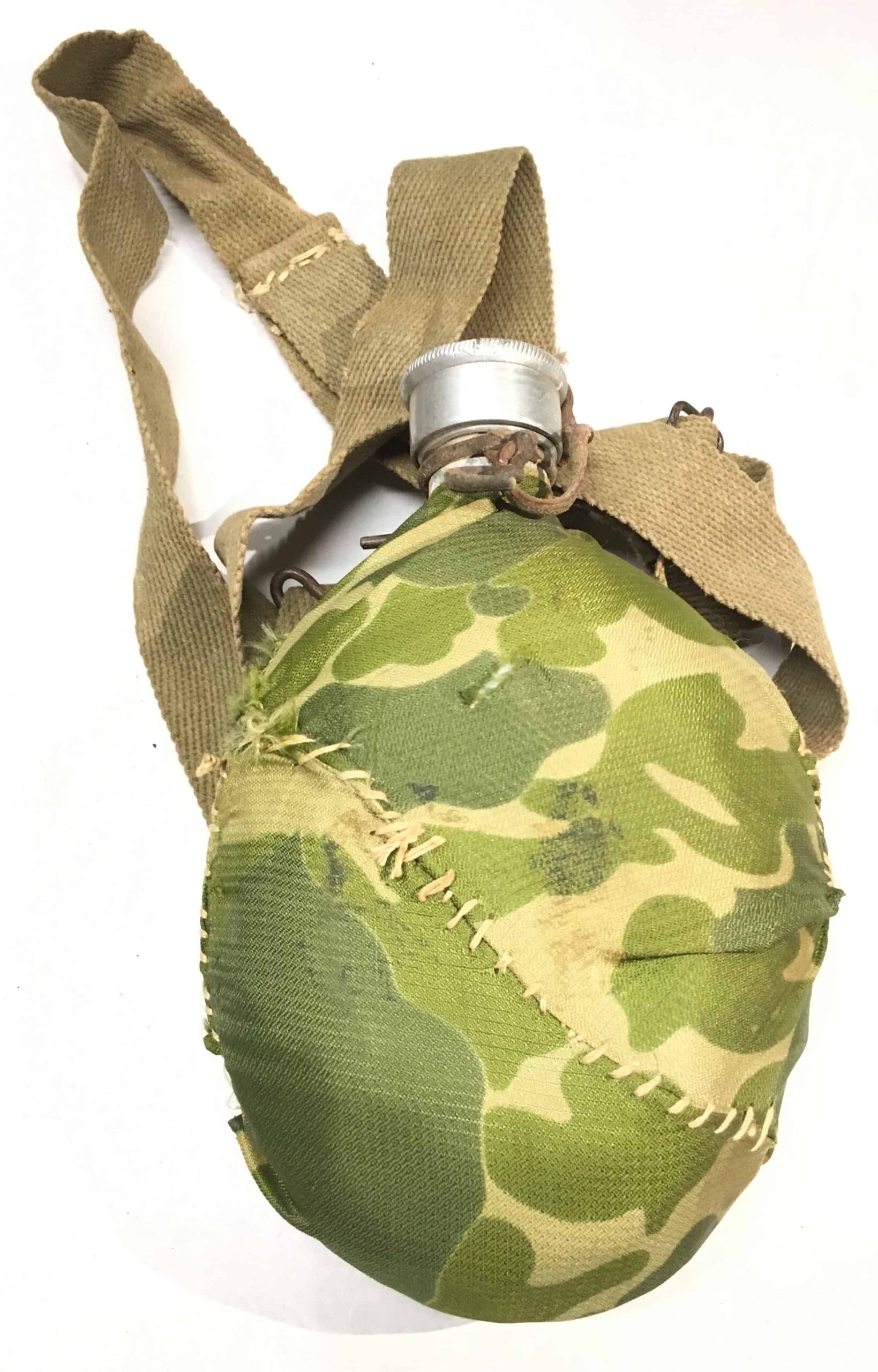 Viet Cong Canteen with Camouflage Cover - Image 2