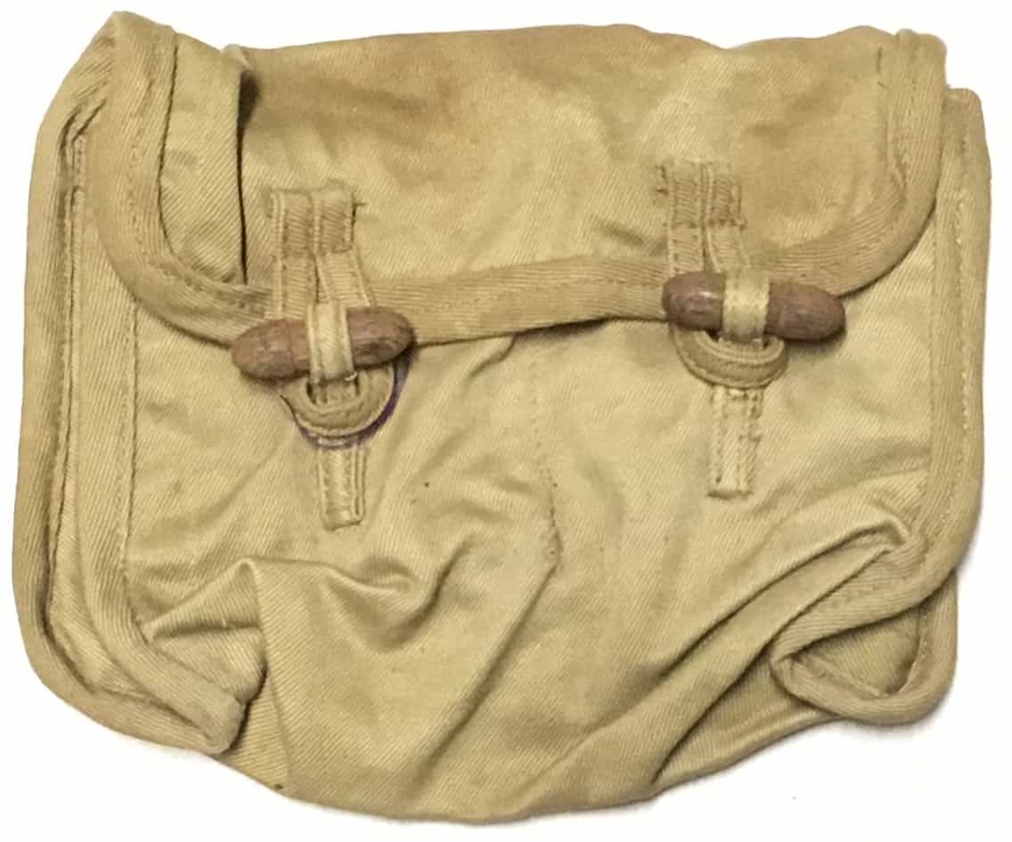 North Vietnamese Army Made Two Cell F1 Grenade Belt Pouch with Toggles