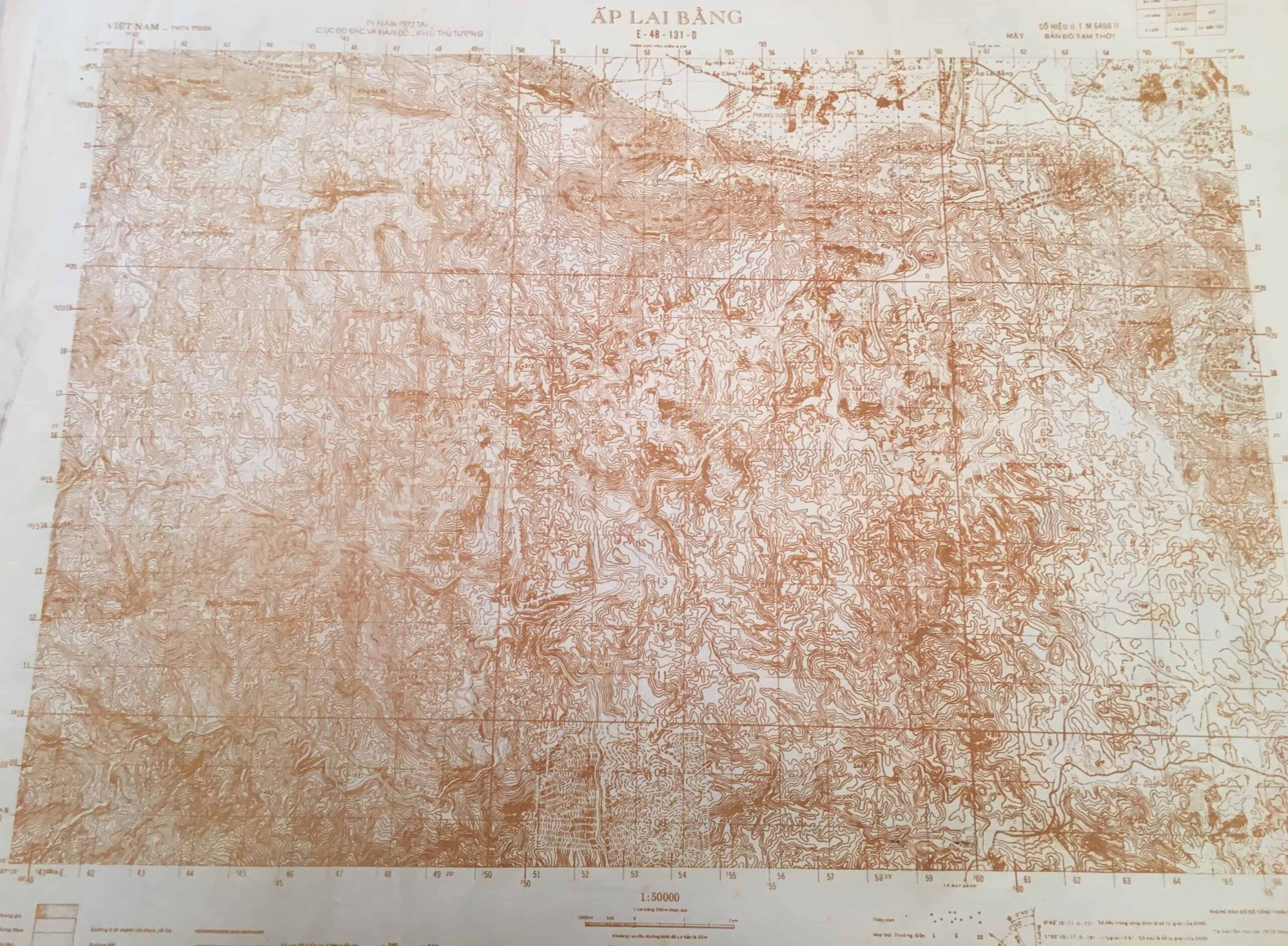 North Vietnamese Army Topographic Grid Map SECRET 1:50,000 AP LAI BANG Quang Tri Province