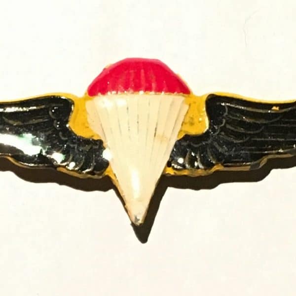 Iraqi Paratrooper Beret Badge and Jump Wings Set Painted Metal