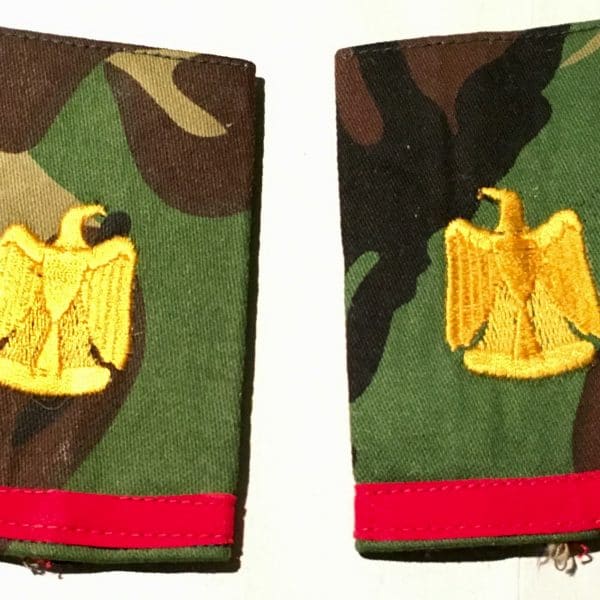 Iraqi Slip on Shoulder Boards on DPM Camouflage Major Staff