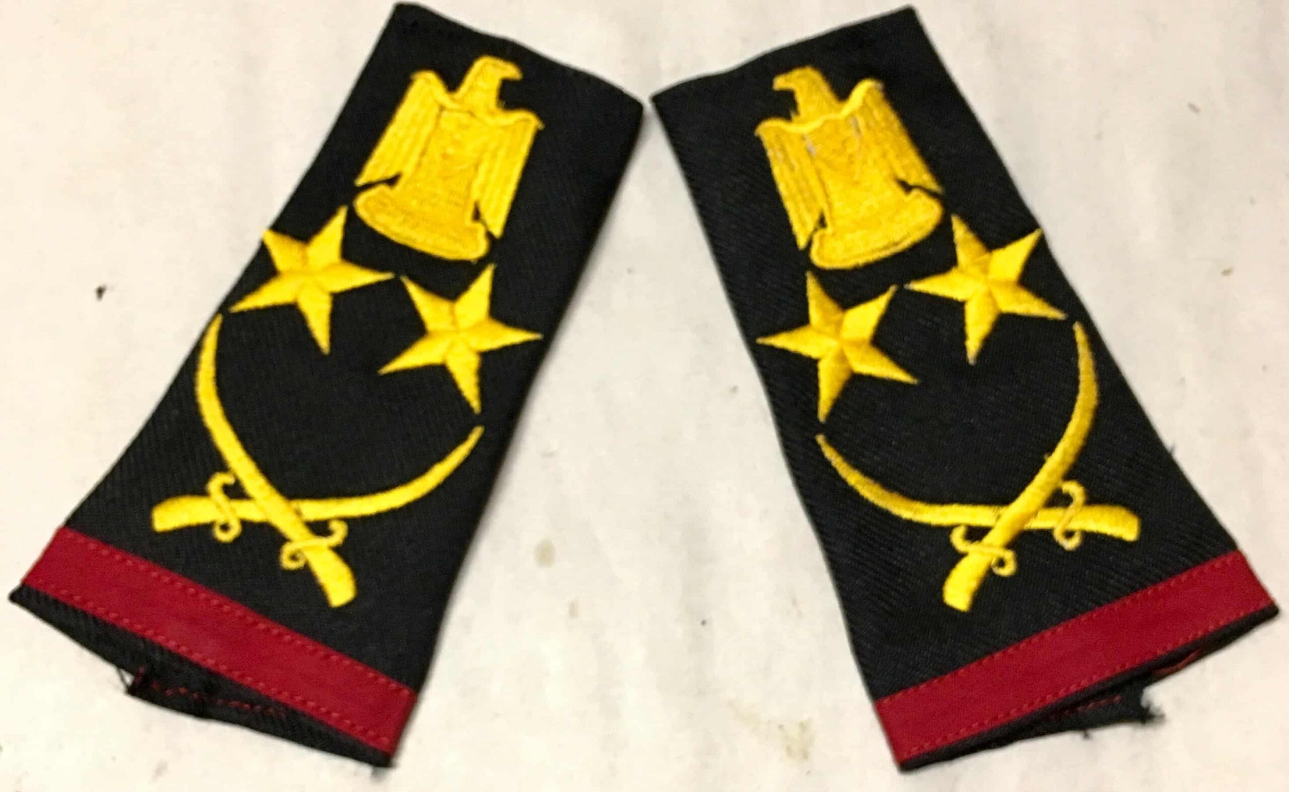Iraqi Saddam Fedayeen Black Shoulder Boards - General Staff
