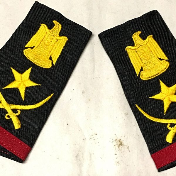 Iraqi Saddam Fedayeen Black Shoulder Boards - Lt General Staff