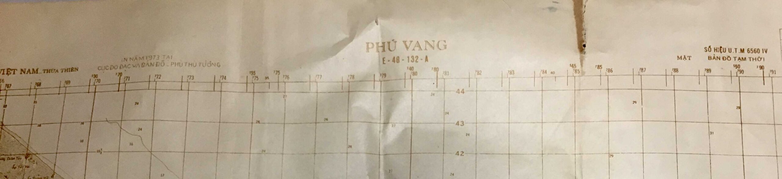 North Vietnamese Army Topographic Grid Map SECRET 1:50,000 PHU VANG - Image 2