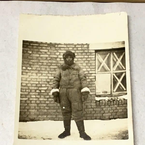 Japanese Army WWII Photograph Winter Tanker of Flight Uniform