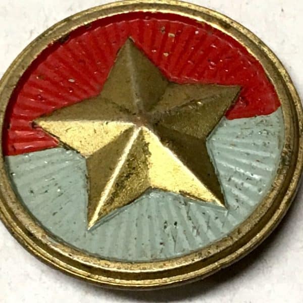 Viet Cong North Vietnamese Army Cadre 1st Model Sun Helmet and Cap Badge Replacement Pinback