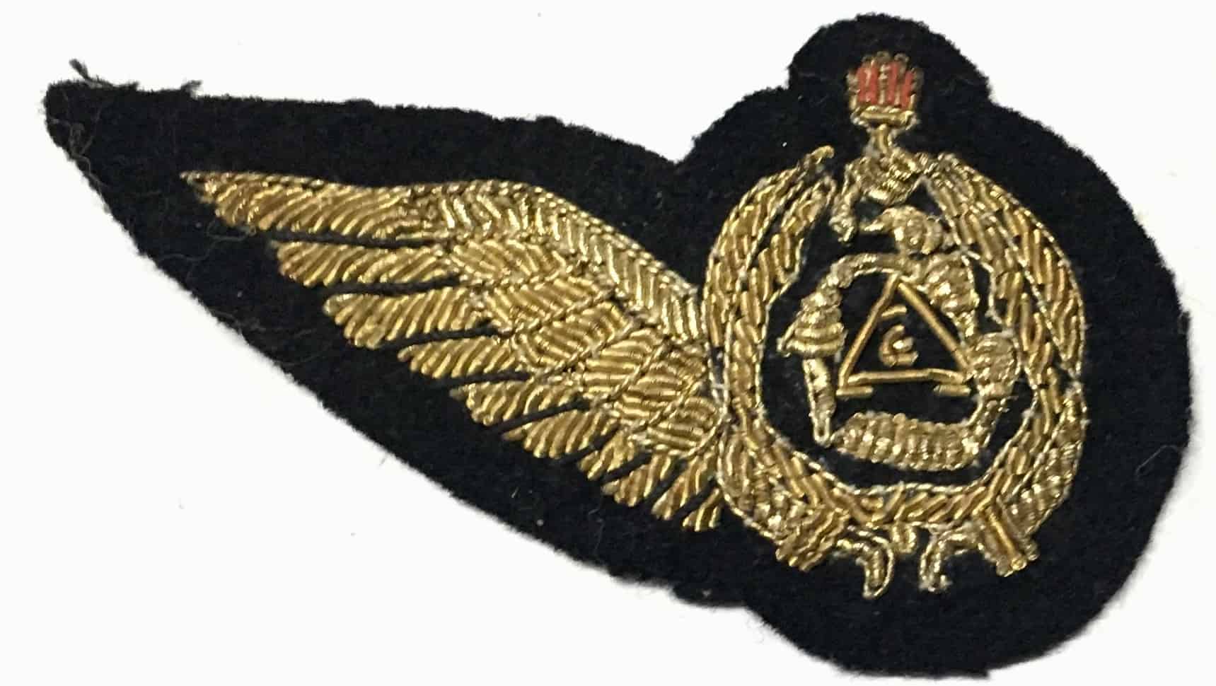 Iraqi Air Force Pilot Wings Bullion Jihm in Center of Wing