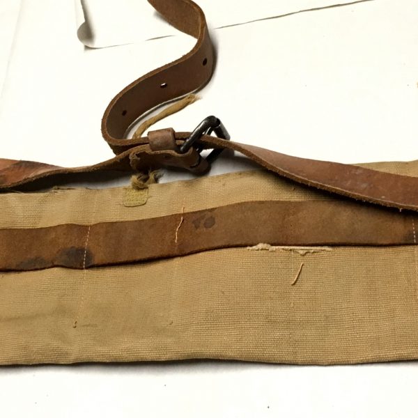 Chinese Korean War Bandoleer Canvas with Leather Strap