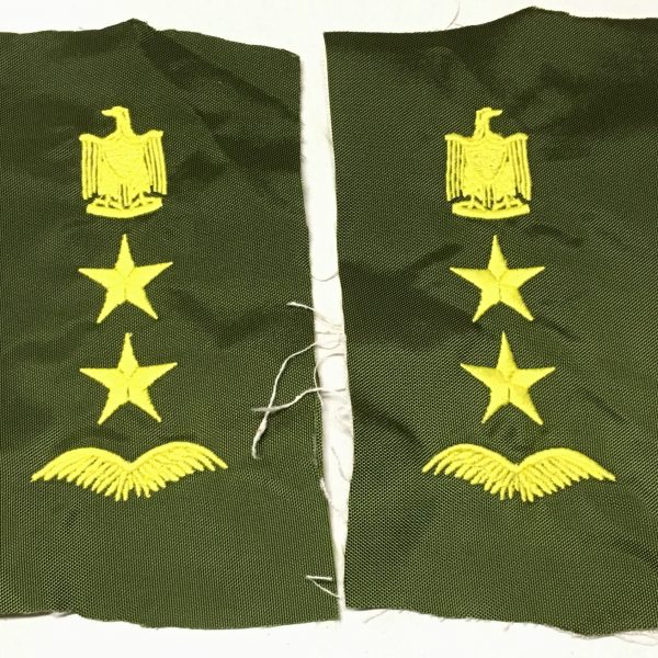 Iraqi Flight Suit Rank Yellow on Green Nylon - Colonel
