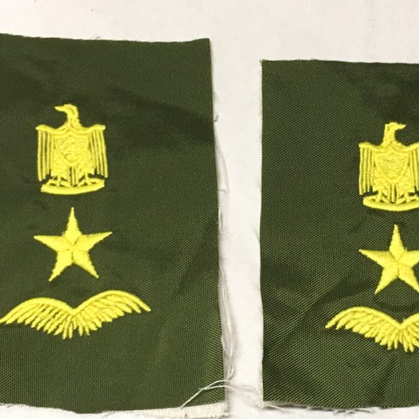 Iraqi Flight Suit Rank Yellow on Green Nylon - Lt. Colonel