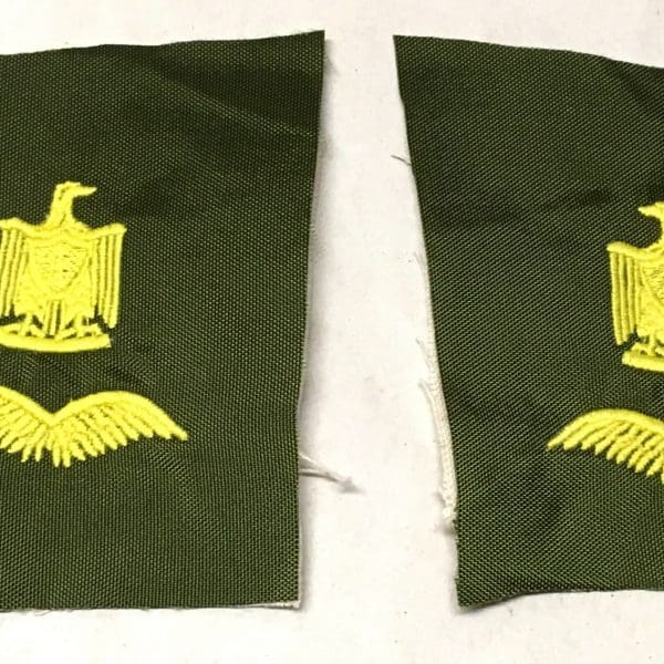 Iraqi Flight Suit Rank Yellow on Green Nylon - Major