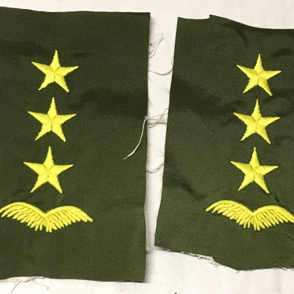 Iraqi Flight Suit Rank Yellow on Green Nylon - Captain