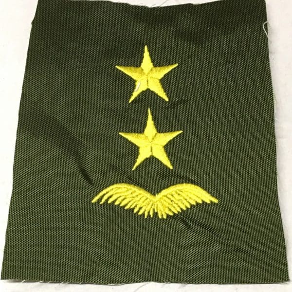 Iraqi Flight Suit Rank Yellow on Green Nylon - 1st Lt