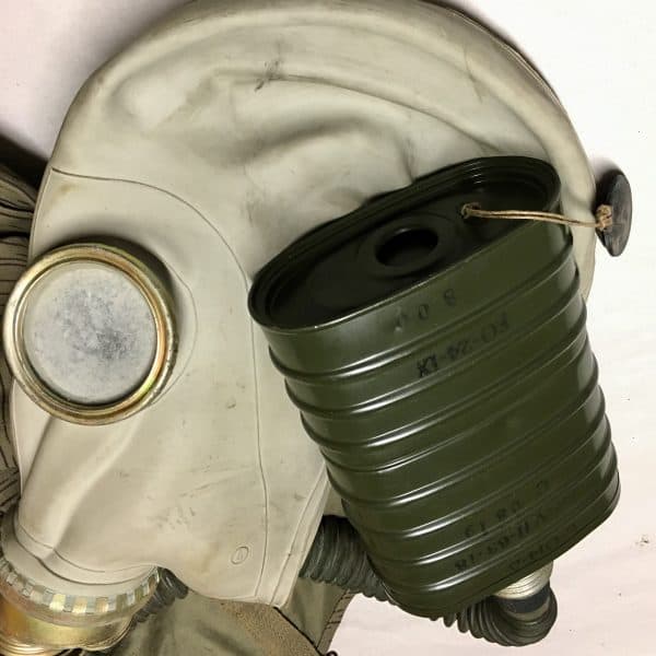 North Vietnamese Army Gas Mask with DDR Camouflage Bag 1963