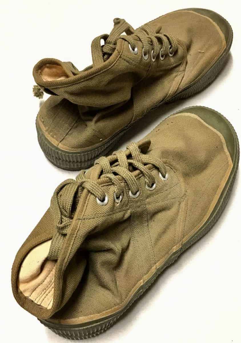 North Vietnamese Army Khaki Boots Shoes Sneakers Size 38 Enemy Militaria