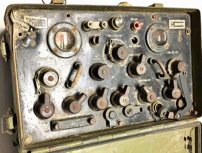 North Vietnamese Army Radio with Vietnamese Dials and Battledamage - Enemy Militaria