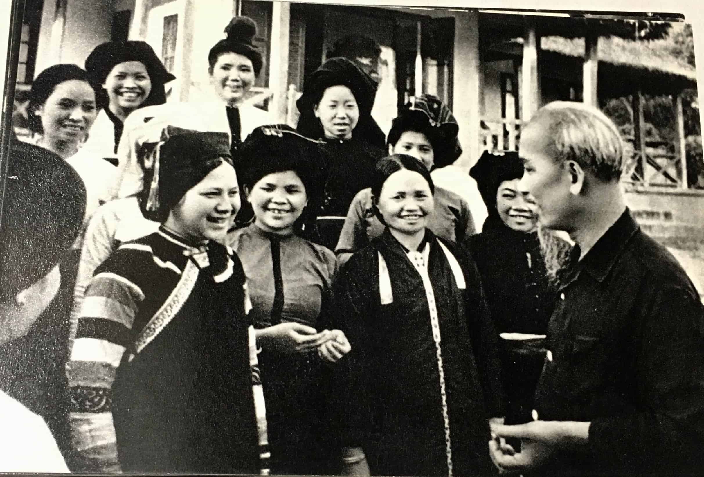 Postcard of Ho Chi Minh with Hmong