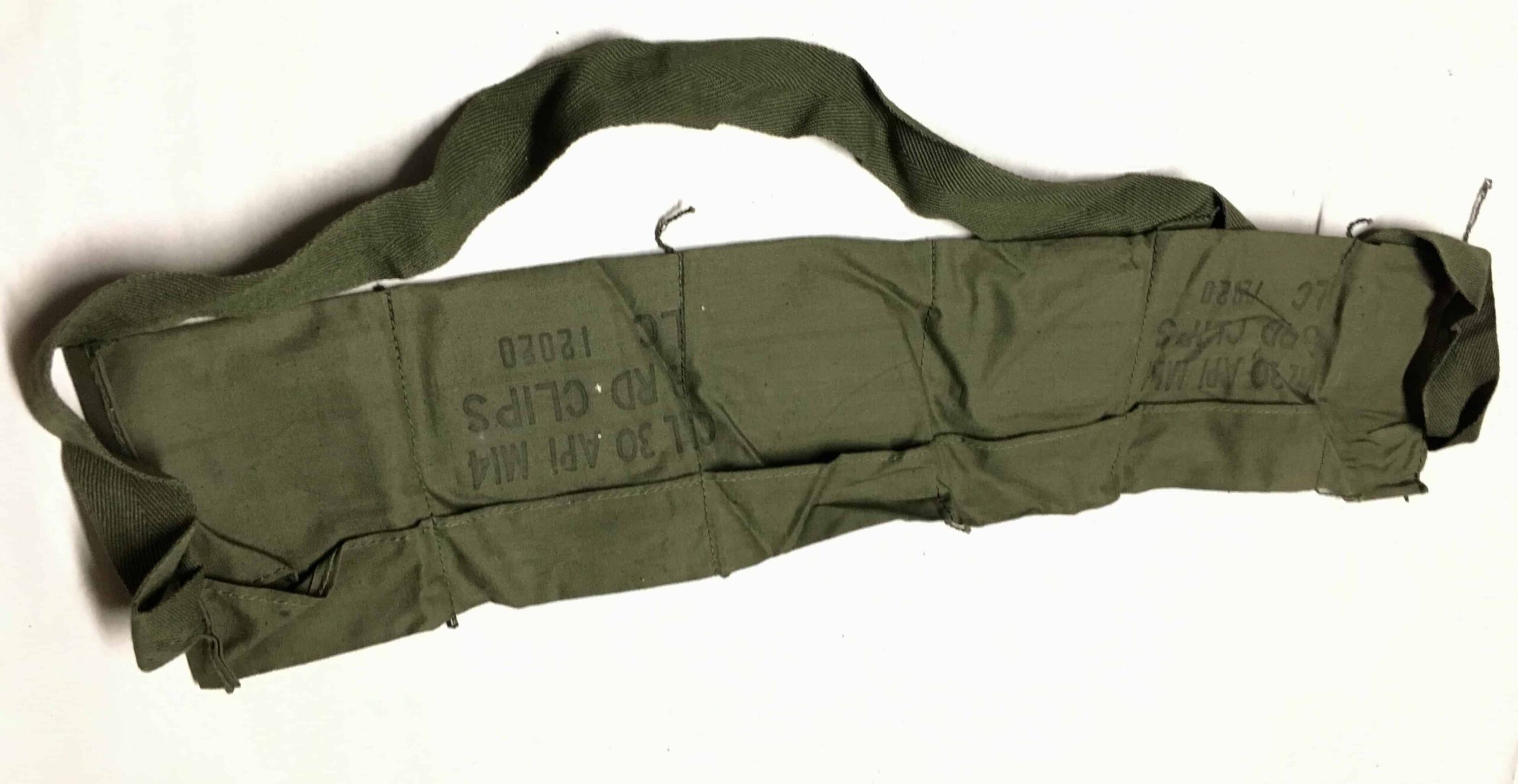 US Army Korean War M1 Bandoleer 1952 - Image 2