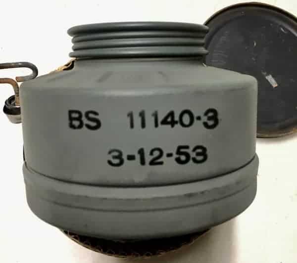 US Army USMC M9 Gas Mask Filter 1953