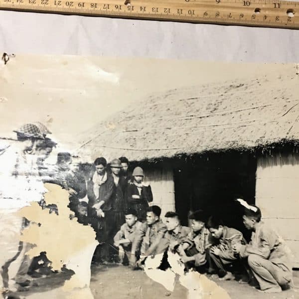 Photograph of Viet Cong with Checkered Scarves and Bamboo Helmets