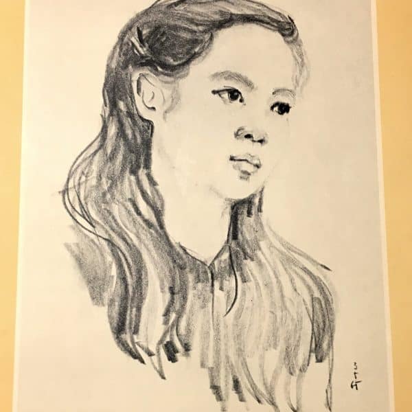 Viet Cong Propaganda Poster Young Female Guerrilla 1965