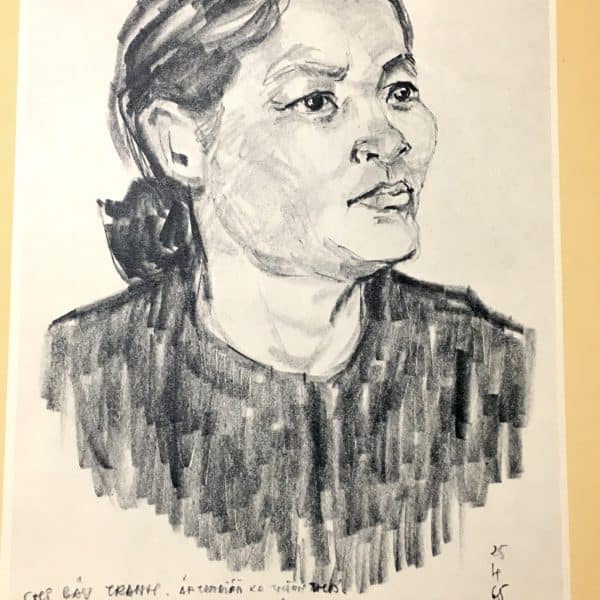 Viet Cong Propaganda Poster Elder Female Guerrilla 1965