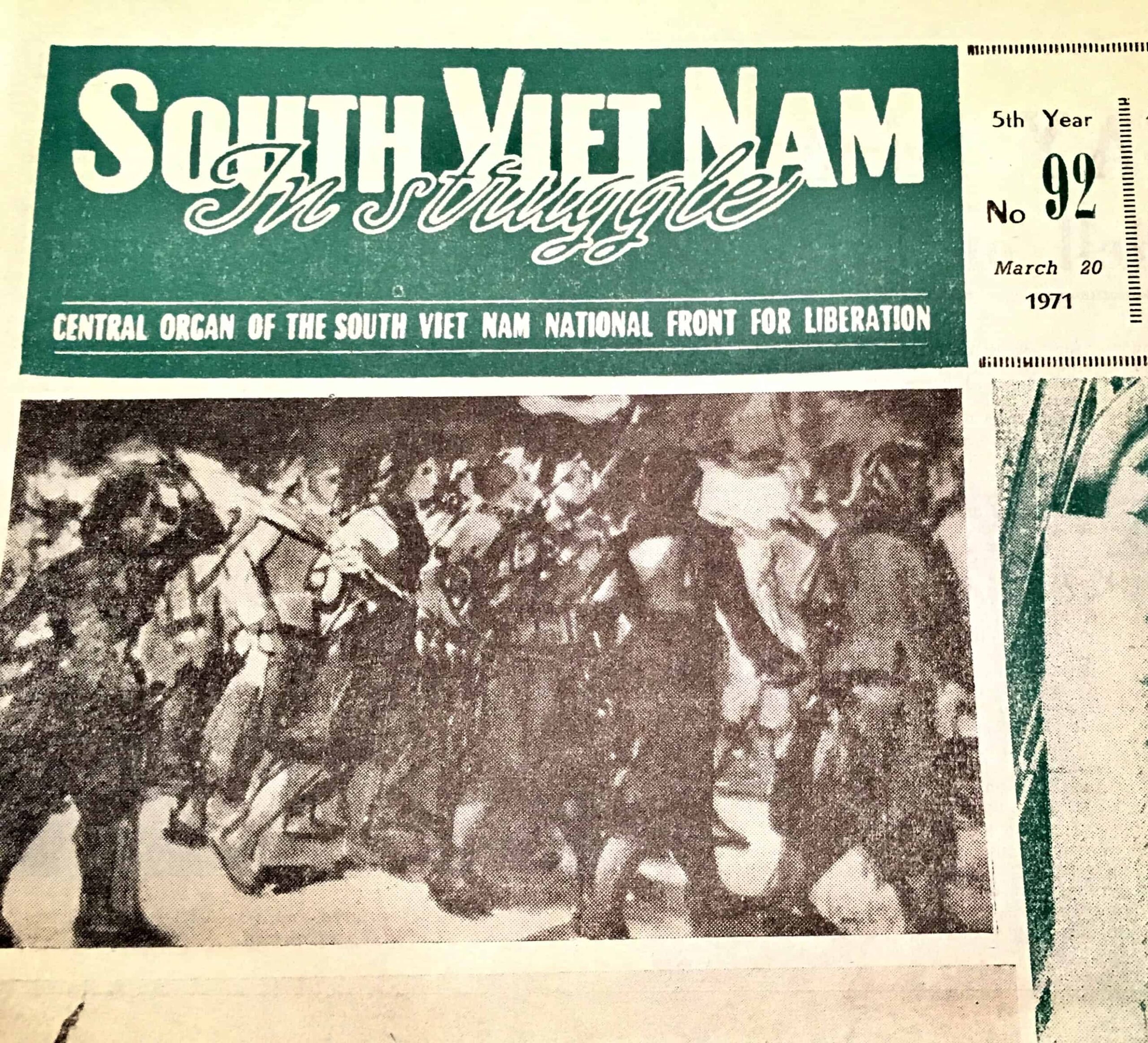 Viet Cong Hanoi Printed Propaganda Newspaper in English March 20, 1971 - Image 2