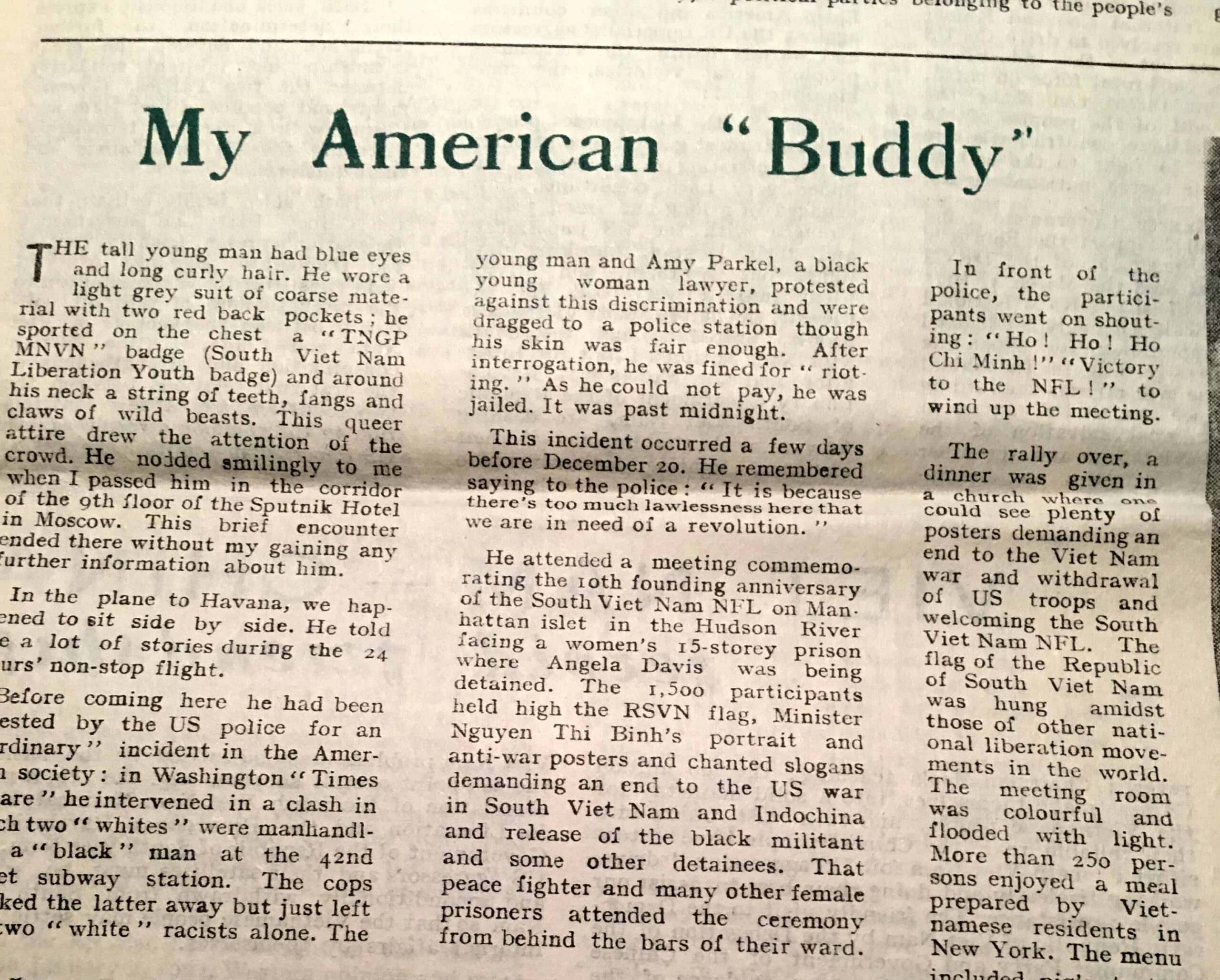 Viet Cong Hanoi Printed Propaganda Newspaper in English March 20, 1971 - Image 3