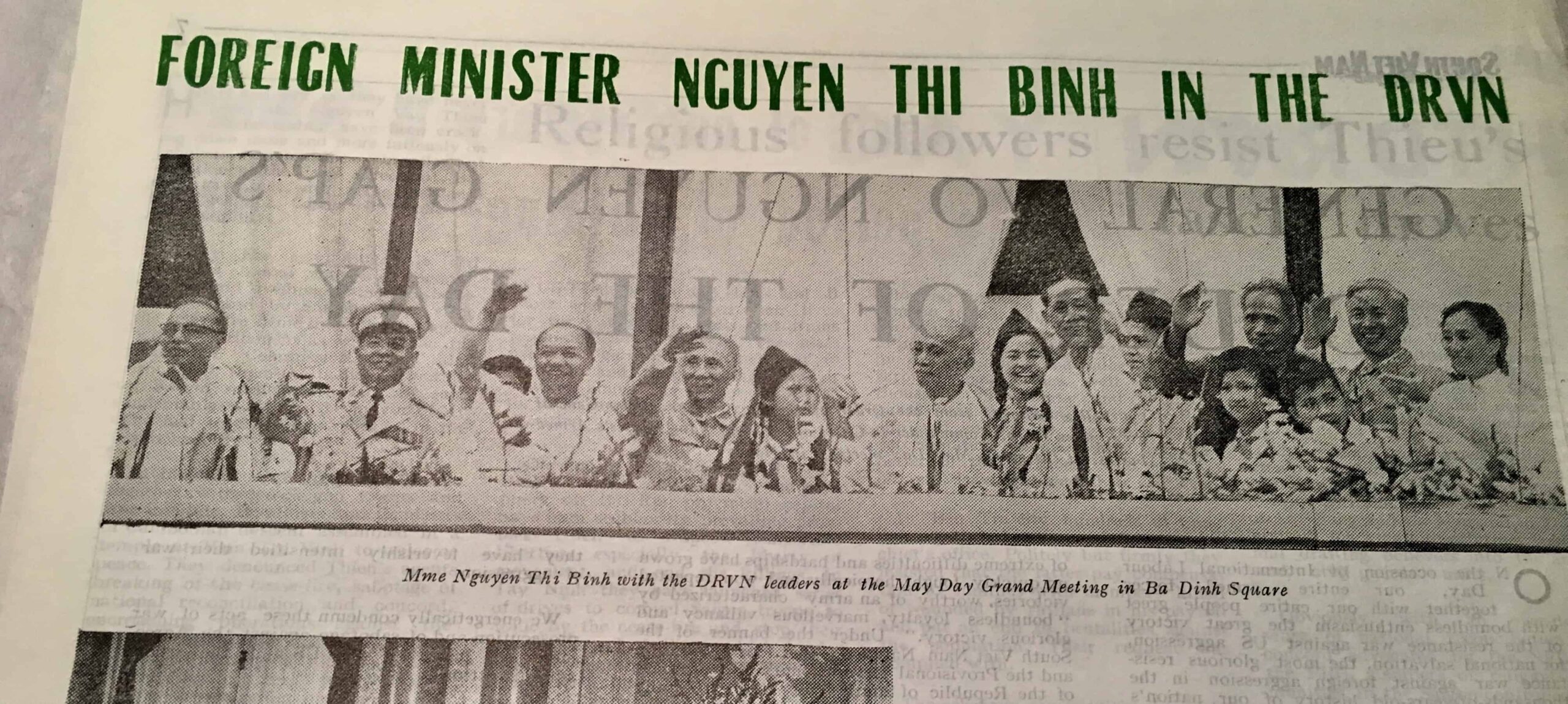 Viet Cong Hanoi Printed Propaganda Newspaper in English May 7, 1973 - Image 3