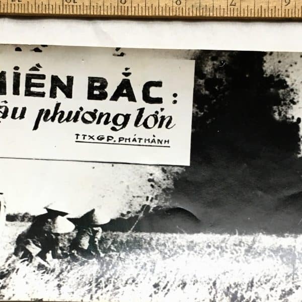 North Vietnamese Army Viet Cong Propaganda Photo of Bombing in the North