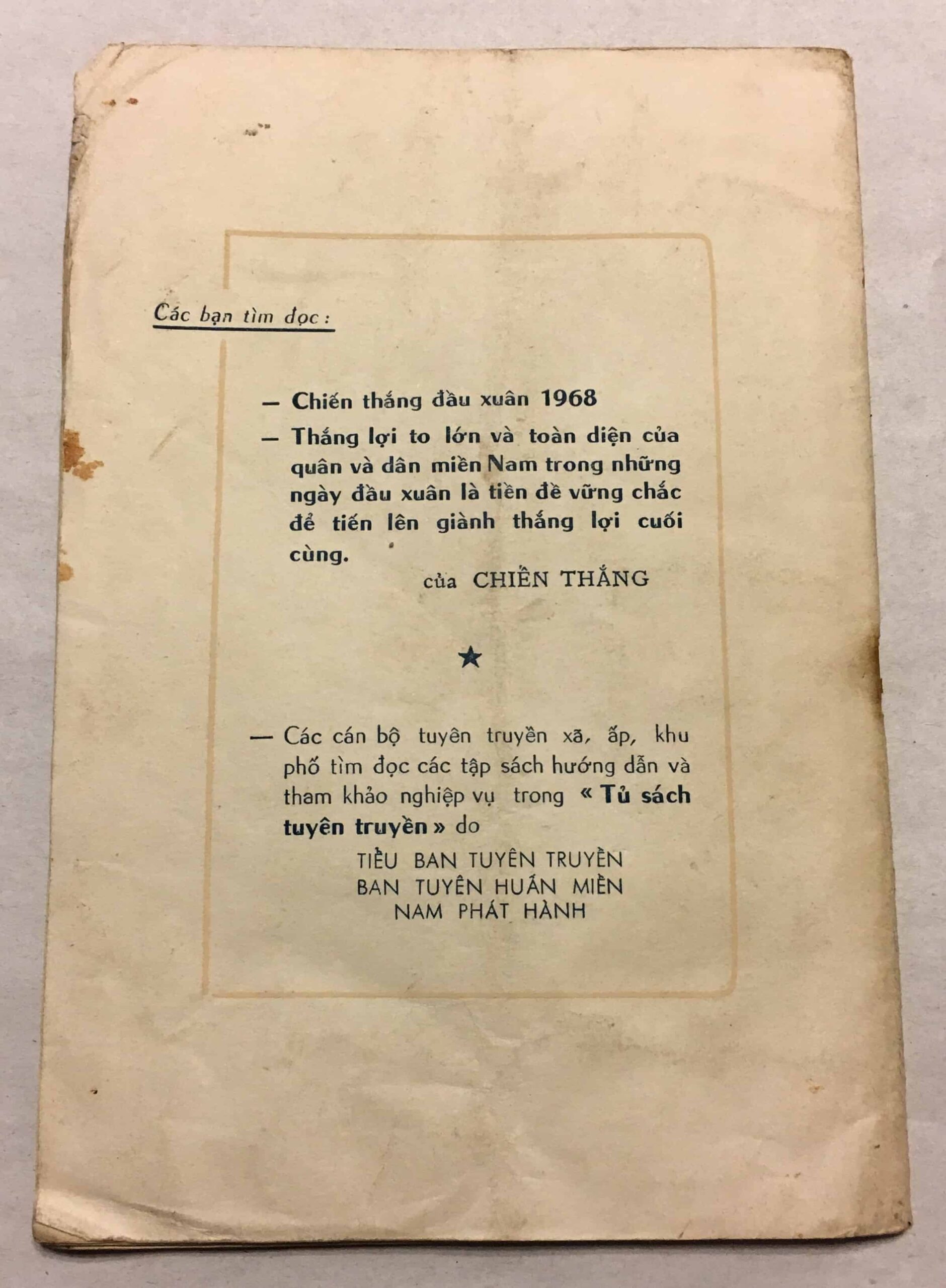 Viet Cong Propaganda Booklet "America is Clearly Already Losing Boldly" - 1968 - Image 3