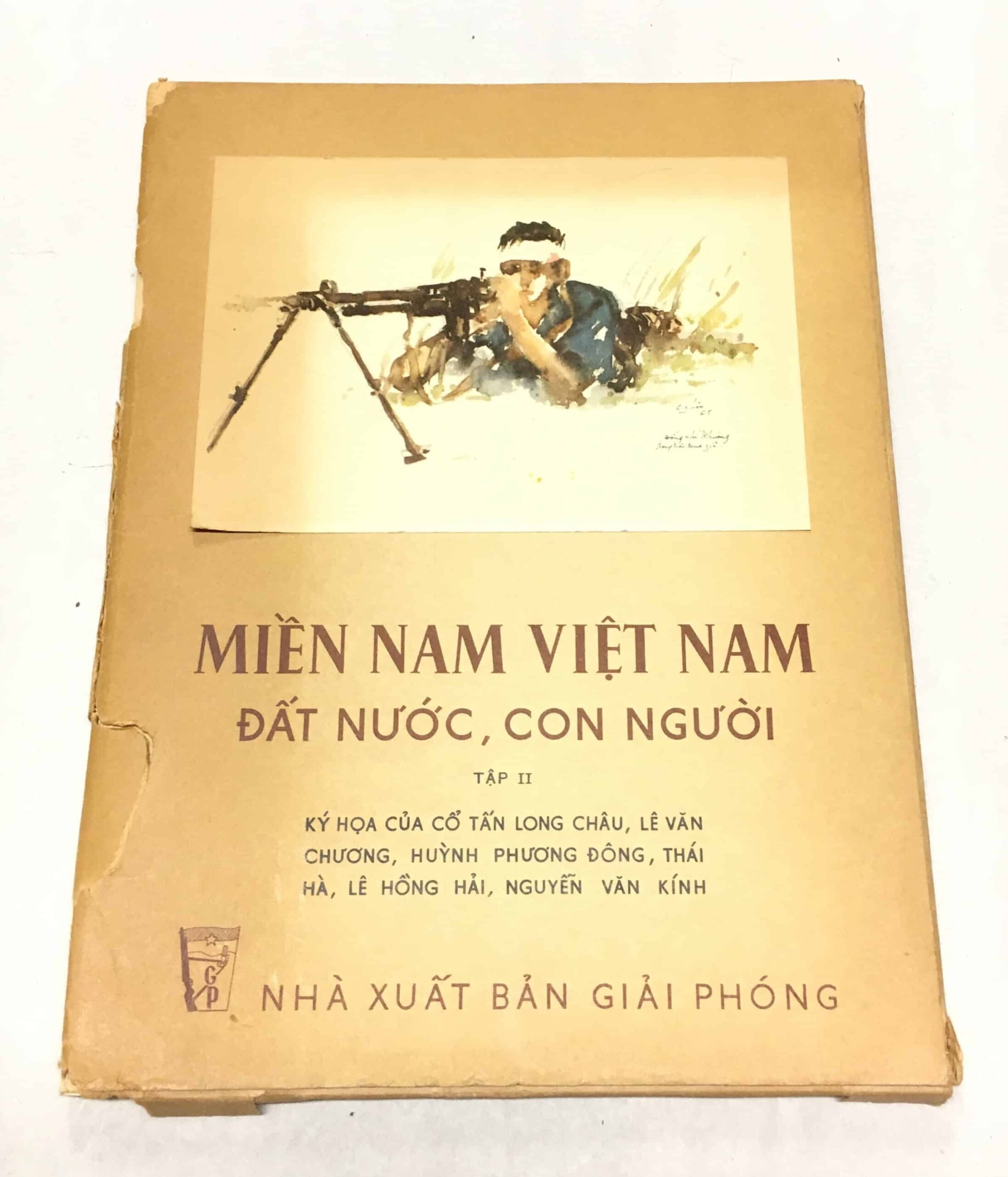 Viet Cong Propaganda Poster 1965 to 1967 - Guerrilla with Scarf - Image 2