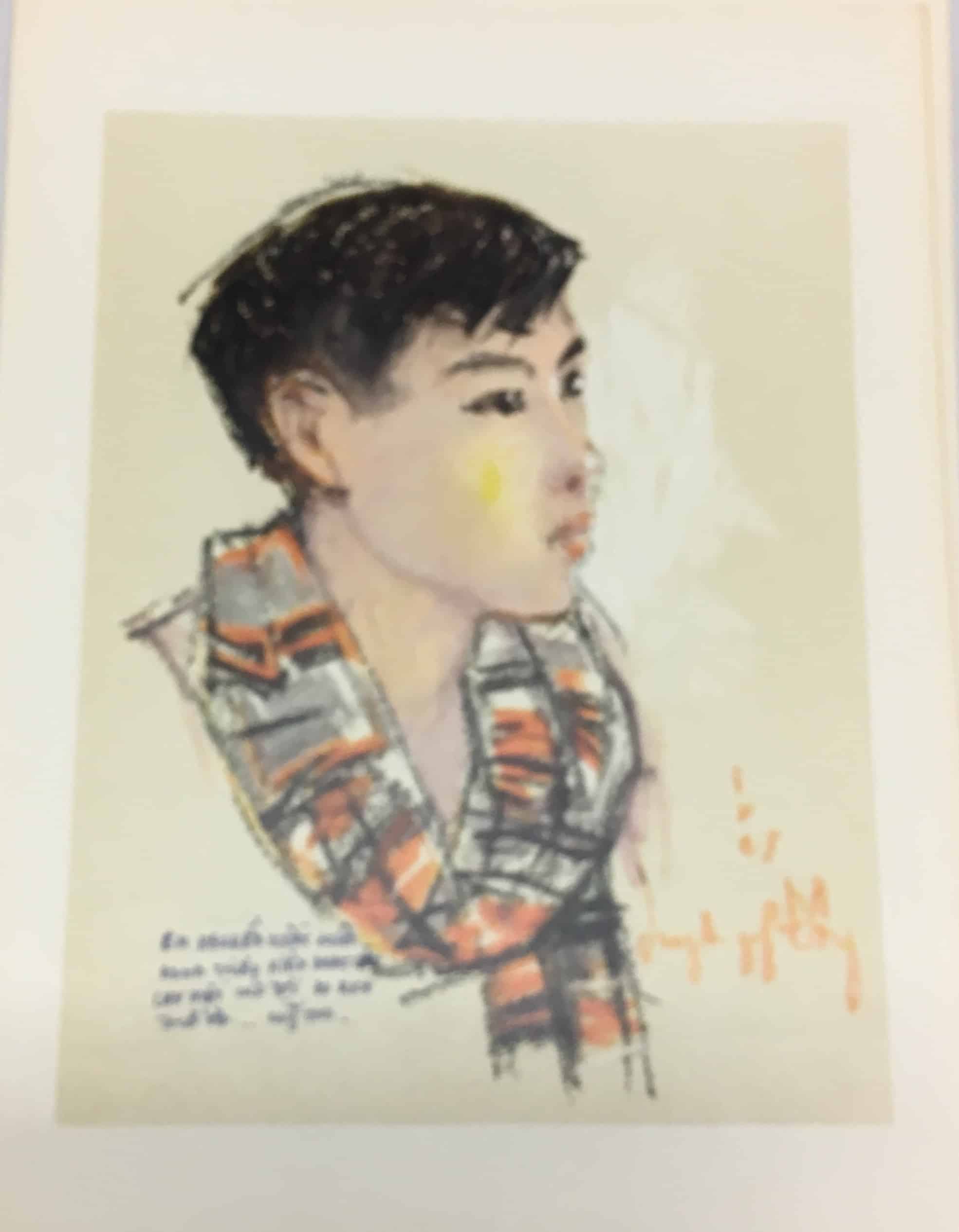 Viet Cong Propaganda Poster 1965 to 1967 - Guerrilla with Scarf