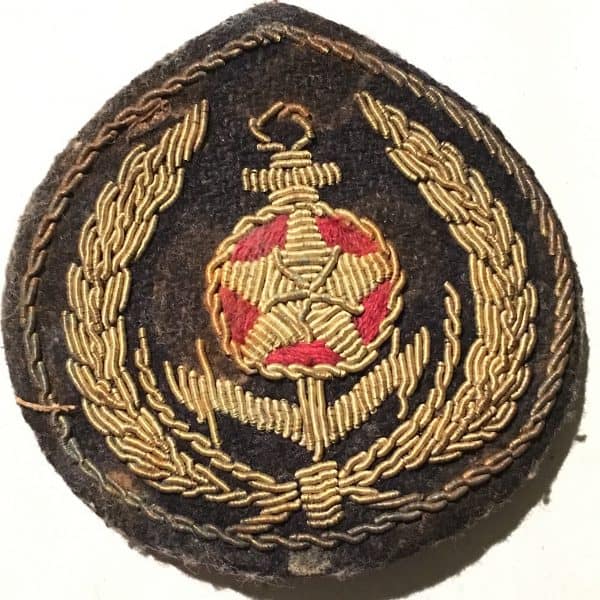 North Vietnamese Navy Bullion Officer's Cap Badge