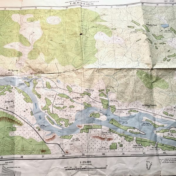 North Vietnamese Army Topographic Grid Map SECRET 1:50,000 QUANG LIEN Quang Binh Province 1967