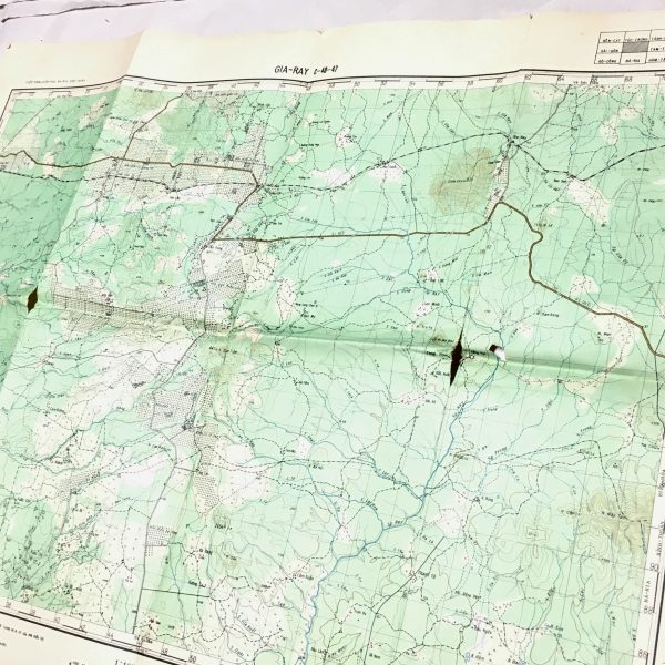North Vietnamese Army Topographic Grid Map SECRET 1:100,000 GIA RAY East of Saigon 1967