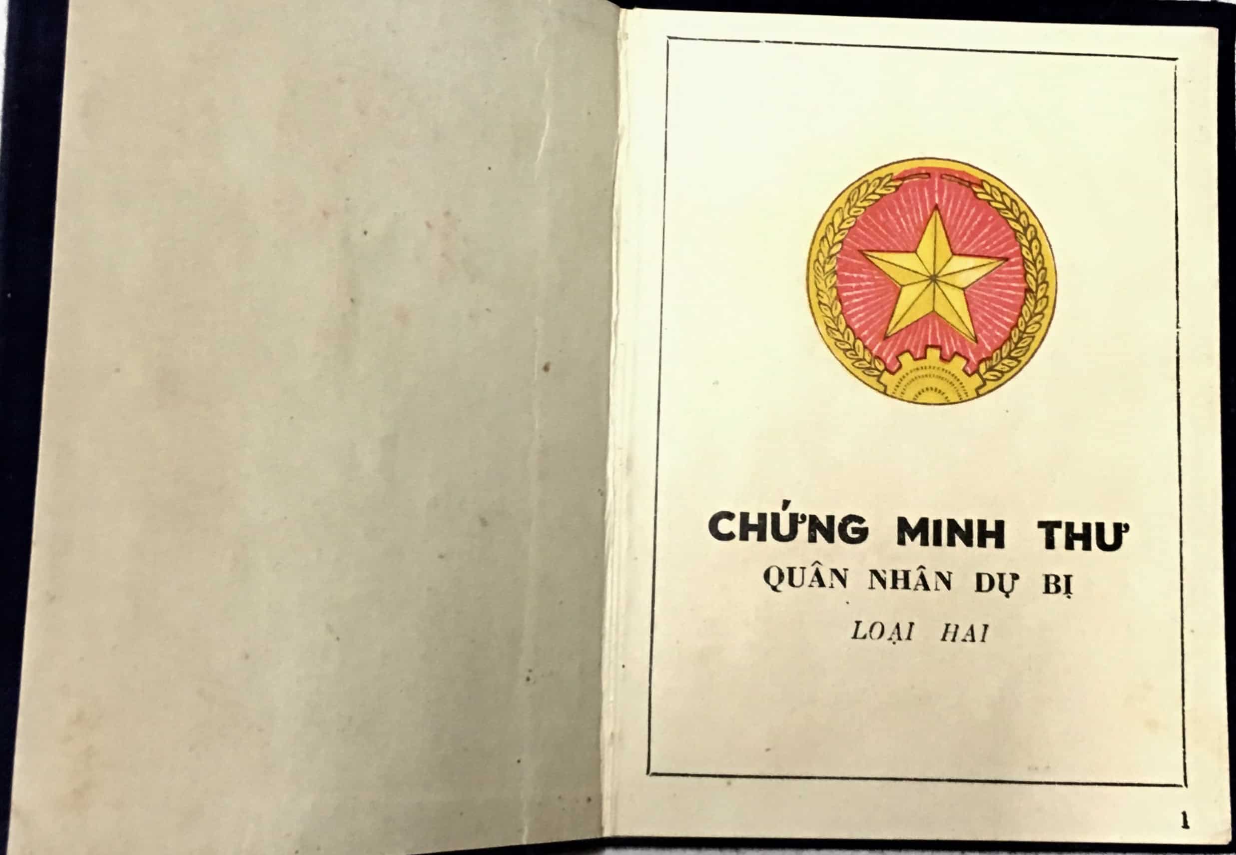 North Vietnamese Army Identification Booklet 1959