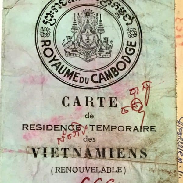 North Vietnamese Army Cambodian Passport 1969