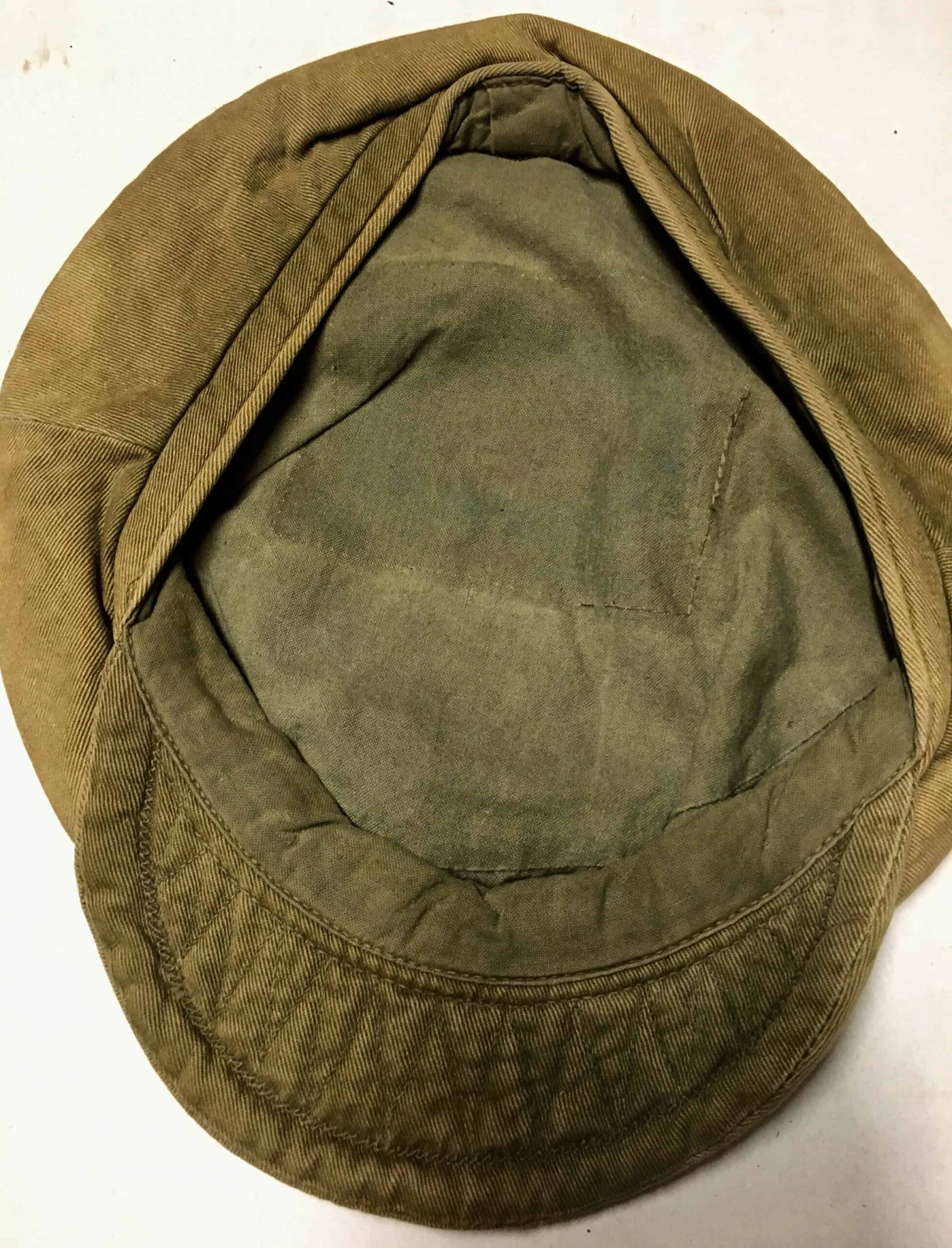 Chinese Korean War Field Cap Khaki Cotton - Image 3