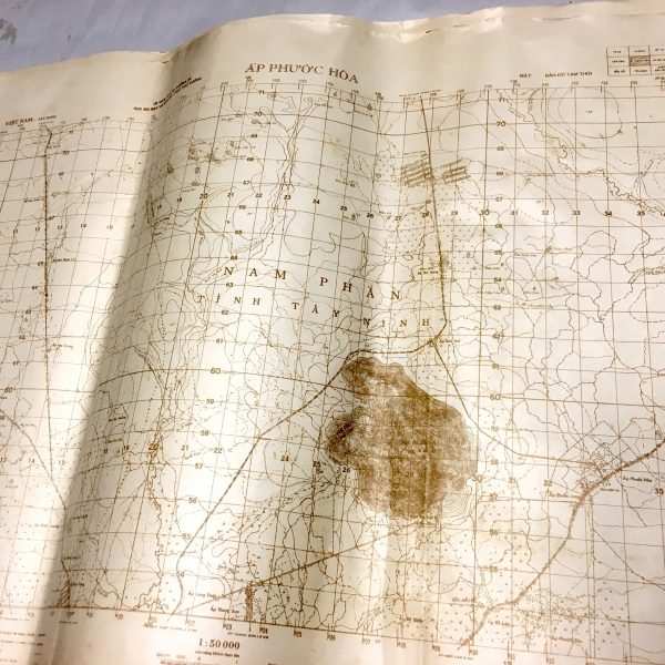 North Vietnamese Army Topographic Grid Map SECRET 1:50,000 Ap Phuoc Hoa Tay Ninh