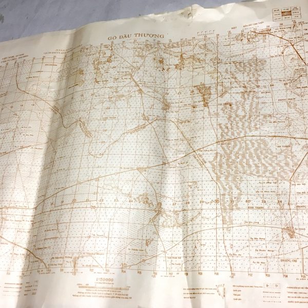 North Vietnamese Army Topographic Grid Map SECRET 1:50,000 Go Dau Thuogn Tay Ninh Cambodia