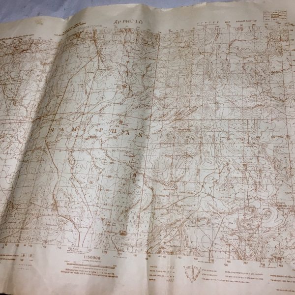 North Vietnamese Army Topographic Grid Map SECRET 1:50,000 Ap Phu Lo Binh Long Phuoc Long