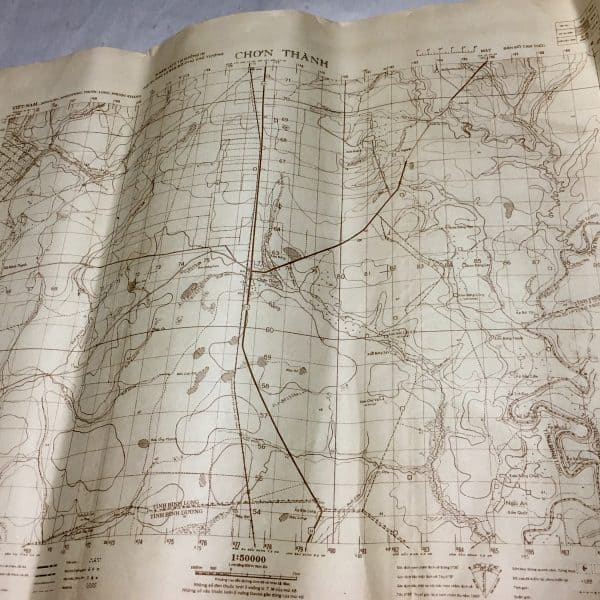 North Vietnamese Army Topographic Grid Map SECRET 1:50,000 Chon Thanh Binh Long Bien Duong Phuoc Long Phuoc Thanh