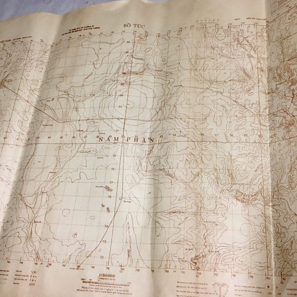 North Vietnamese Army Topographic Grid Map SECRET 1:50,000 BO TOC Tay Ninh Binh Long