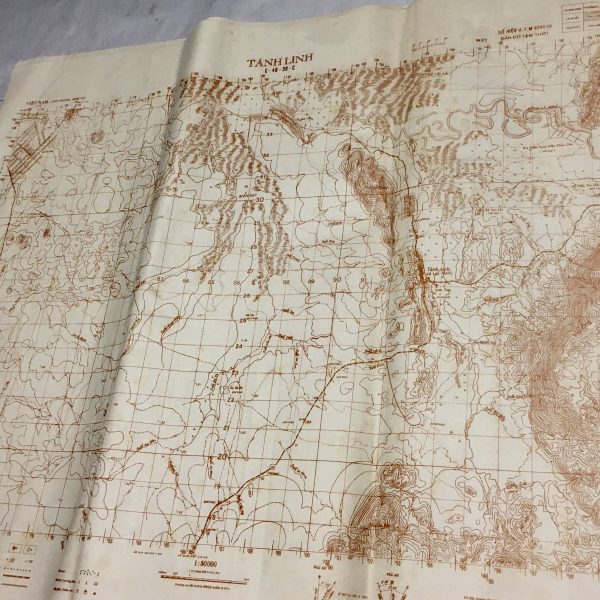 North Vietnamese Army Topographic Grid Map SECRET 1:50,000 TANH LINH Long Khanh Binh Tuy