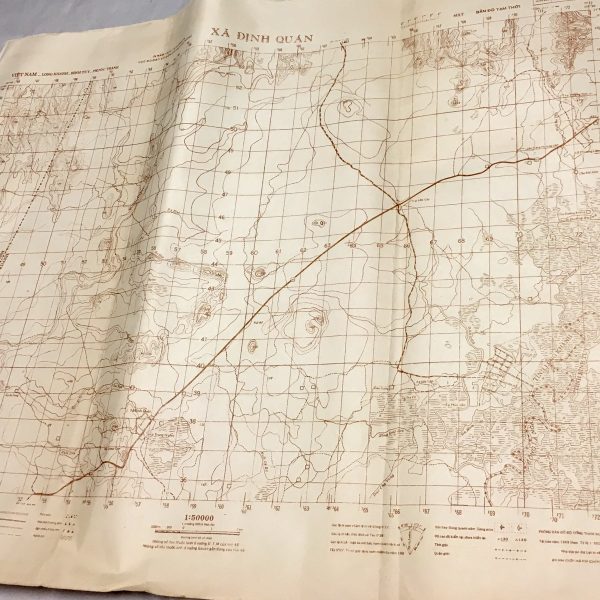 North Vietnamese Army Topographic Grid Map SECRET 1:50,000 XA DINH QUAN Long Khanh Binh Tuy Phuoc Thanh